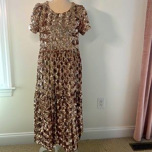 Anthroplogie Maeve Sequin Midi Dress